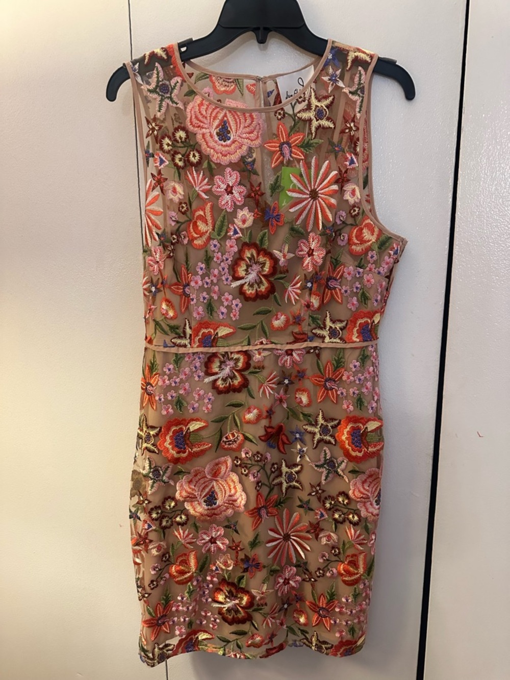 Sam Edelman Women's Floral Embroidered Sleeveless Sheath Dress 8 NWT